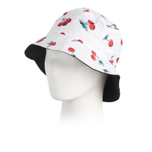 LULLA COLLECTION White Cherries Bucket Hat - Picture 1 of 2